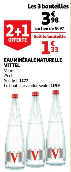 Auchan Vittel eau minérale naturelle offre