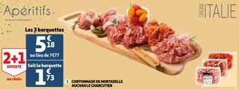 Auchan chiffonnade de mortadelle le charcutier