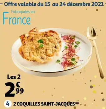 Auchan 2 coquilles saint-jacques offre