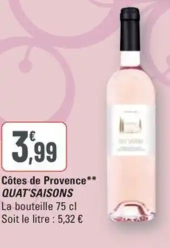 G20 QUAT'SAISONS Côtes de Provence offre