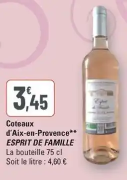 G20 ESPRIT DE FAMILLE Coteaux d'Aix-en-Provence offre