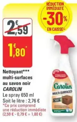 G20 CAROLIN Nettoyant multi-surfaces au savon noir offre