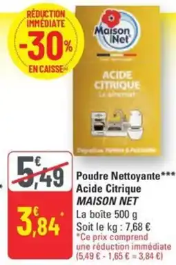 G20 MAISON NET Poudre Nettoyante Acide Citrique offre