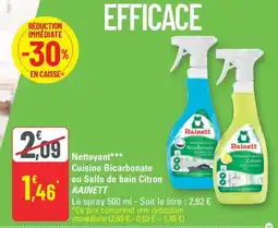 G20 RAINETT Nettoyant Cuisine Bicarbonate ou Salle de bain Citron offre