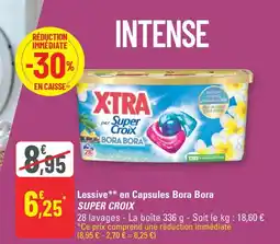 G20 SUPER CROIX Lessive en Capsules Bora Bora offre