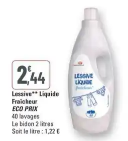 G20 ECO PRIX Lessive Liquide Fraîcheur offre