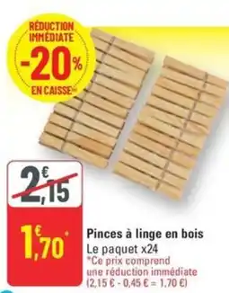 G20 Pinces à linge en bois offre