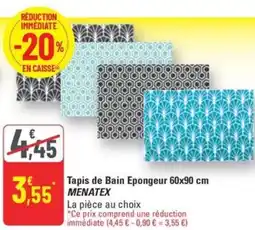 G20 MENATEX Tapis de Bain Epongeur 60x90 cm offre