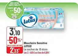 G20 LOTUS Mouchoirs Sensitive offre
