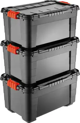 Brico Dépôt Lot de 3 malles magic 75l offre