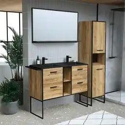 Brico Dépôt Meuble à poser l. 120 cm imitation bois district offre