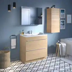 Brico Dépôt Meuble a poser l.80 cm imitation chêne idalie offre