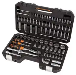 Brico Dépôt MAGNUSSON Coffret à douilles 1/4’’ 1/2’’ 94 pièces offre