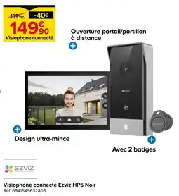Castorama EZVIZ Visiophone connecté HP5 Noir offre