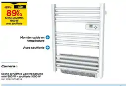 Castorama Carrera Sèche-serviettes Carrera Saturne mini 500 W + soufflerie 1000 W offre