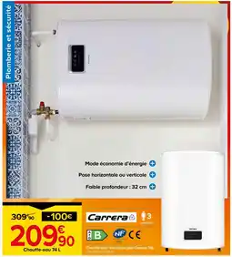 Castorama Chauffe-eau(1) électrique plat Carrera 74L offre