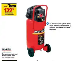 Castorama MECAFER Compresseur vertical 50l 2hp offre