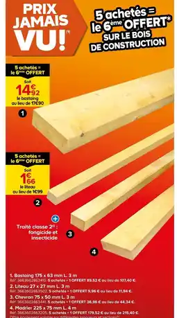 Castorama Bastaing 175 x 63 mm L. 3 m offre