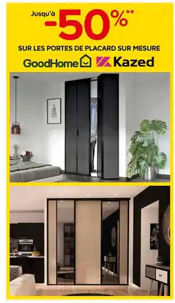 Castorama GoodHome, Kazed Jusqu'à -50% sur les portes de placard sur mesure offre
