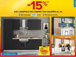 Castorama 15% SUR L’ENSEMBLE DES CUISINES TOUT ÉQUIPÉES ALL IN offre
