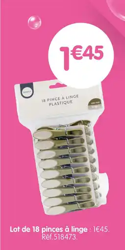 b&m SIMPLY Lot de 18 pinces à linge offre