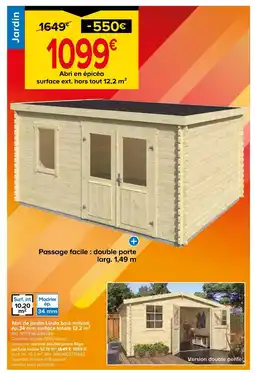 Castorama Abri en épicéa offre