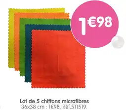 b&m Lot de 5 chiffons microfibres offre