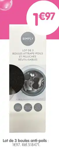 b&m SIMPLY EVERYDAY Lot de 3 boules anti-poils offre