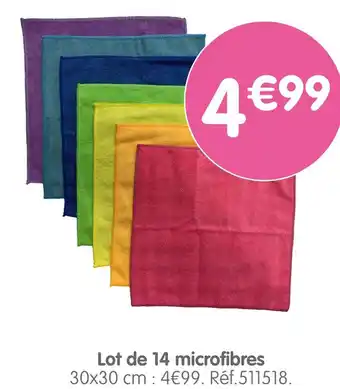 b&m Lot de 14 microfibres offre