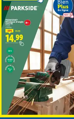 Lidl PARKSIDE Meuleuse d’angle sans fil offre