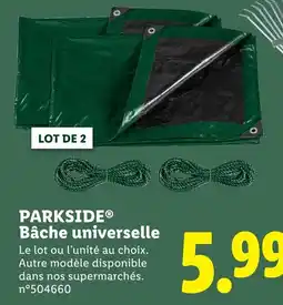 Lidl PARKSIDE Bâche universelle offre