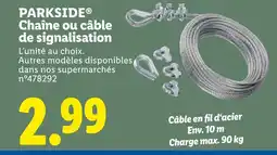 Lidl PARKSIDE Chaîne ou câble de signalisation offre