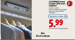 Lidl LIVARNO home Lampe LED avec capteur offre