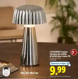 Lidl LIVARNO home Lampe de table d’extérieur sans fil offre