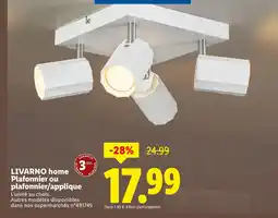Lidl LIVARNO home Plafonnier ou plafonnier/applique offre