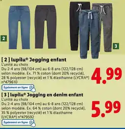 Lidl Lupilu Jegging enfant offre