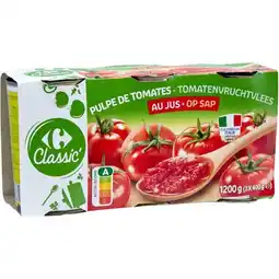 Carrefour CARREFOUR CLASSIC' Pulpe de tomates au jus offre