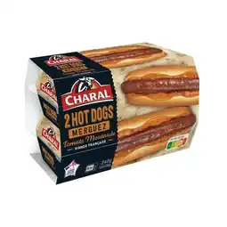 Carrefour CHARAL 2 hot dogs merguez CHARAL offre
