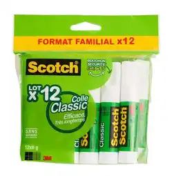 Carrefour 3M 12 bâtons de colle offre