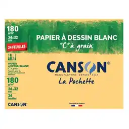 Carrefour CANSON Pochette de 24 feuilles de papier à dessin offre