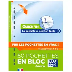 Carrefour OXFORD Bloc de 60 pochettes perforées Eaz'in offre