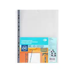Carrefour CARREFOUR Lot de 50 pochettes perforées offre