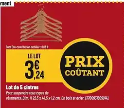 Tridôme Tous - lot de 5 cintres offre