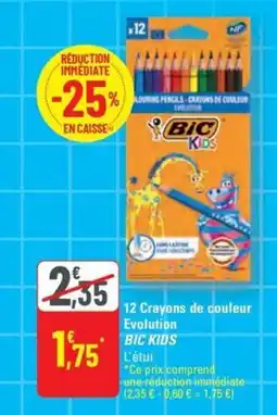 G20 BIC KIDS 12 Crayons de couteur Evolution offre