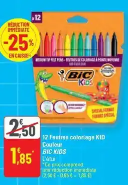 G20 BIC KIDS 12 Feutres coloriage KID Couleur offre