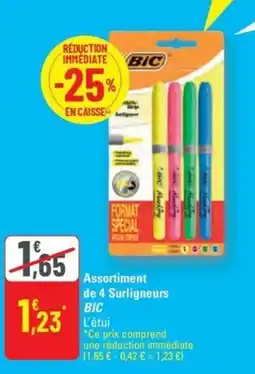 G20 BIC Assortiment de 4 Surligneurs offre
