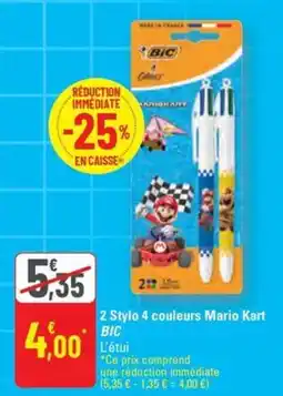 G20 BIC 2 Stylo 4 couleurs Mario Kart offre