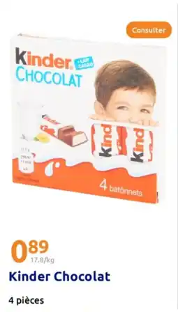 Action KINDER Chocolat offre
