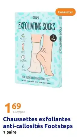 Action Chaussettes exfoliantes anti-callosités Footsteps offre