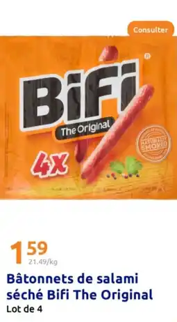 Action BIFI Bâtonnets de salami séché The Original offre
